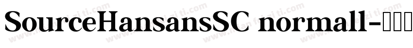SourceHansansSC normal1字体转换